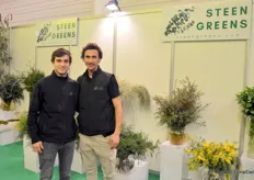 Joan Andreu Bosch and Oriol Solanes Vilanova with Steen Greens, a company growing a broad variety of greens in Spain and selling them at the auction in Holland.